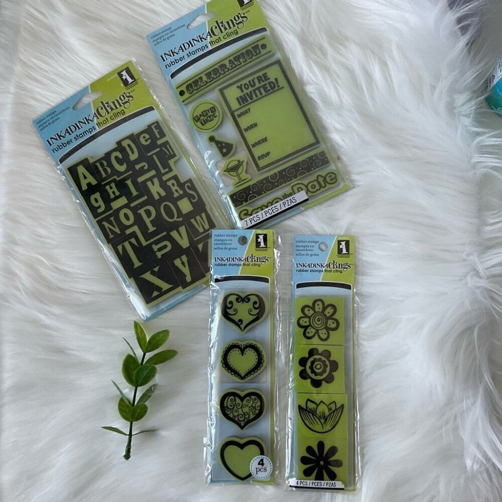 InkadinkaClings  Rubber Stamps Set NWT